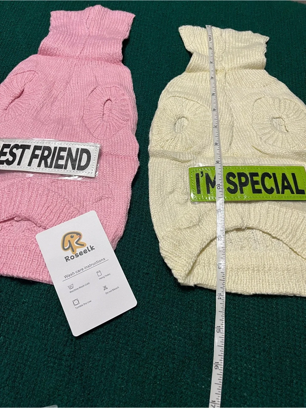 NWT Cozy Pink Cable Knit Dog Sweater size small